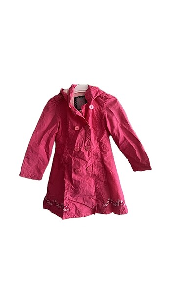 kız çocuk trençkot yağmurluk pembe lc waikiki