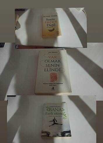 Bana fark etmez, Var olmak senin elinde ve Senin suçun değil üç 