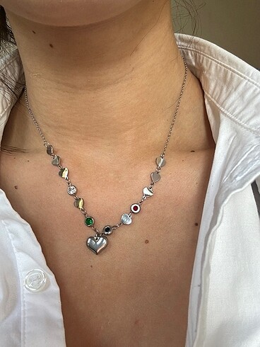 Kalp detay kolye - Görsel 6