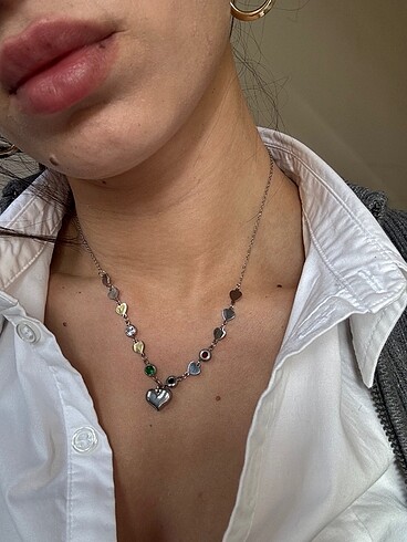 Kalp detay kolye - Görsel 5