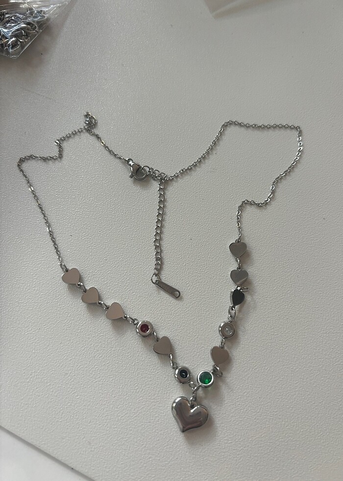 Kalp detay kolye - Görsel 2