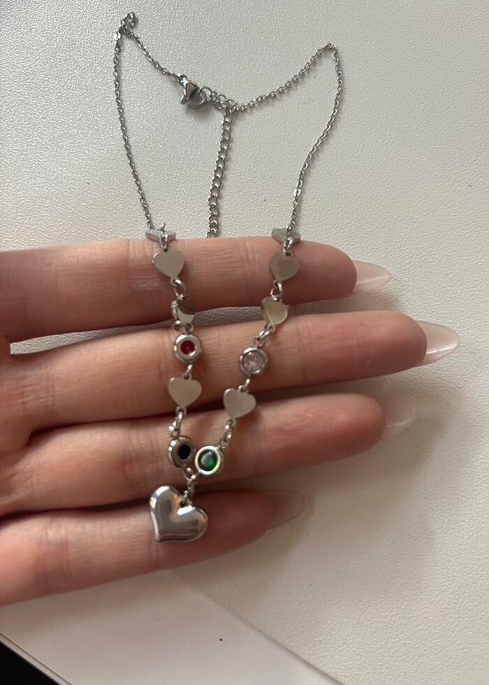 Kalp detay kolye - Görsel 3