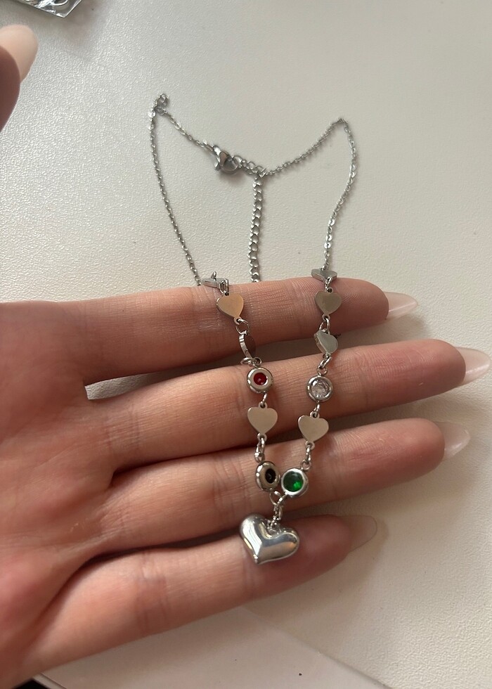 Kalp detay kolye - Görsel 4