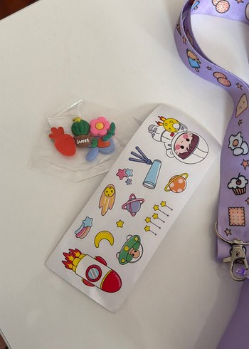 Mor Pastel Emoji Desenli Çocuk Termos Şişesi - Görsel 3