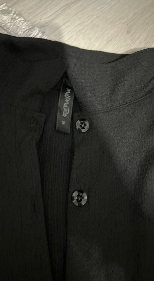 Düğmeli Siyah Uzun Kollu tunik - Görsel 4