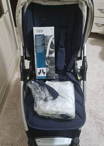 mamas papas marka Gri ve Lacivert Bebek Arabası - Görsel 7