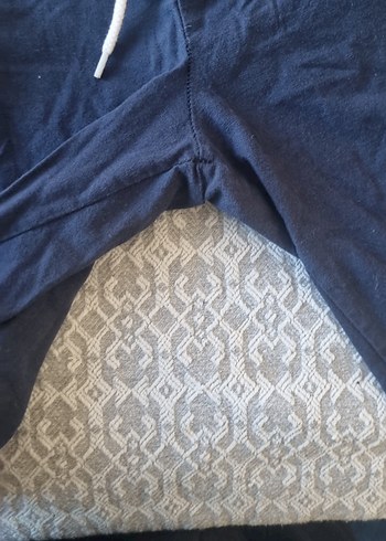 Erkek Mavi Keten Rahat Kesim Şort - Görsel 3