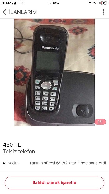 Panosonik telsiz telefon