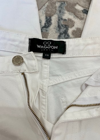 36 Beden beyaz Renk Kadın Beyaz Loose Fit Midi Kot Pantolon