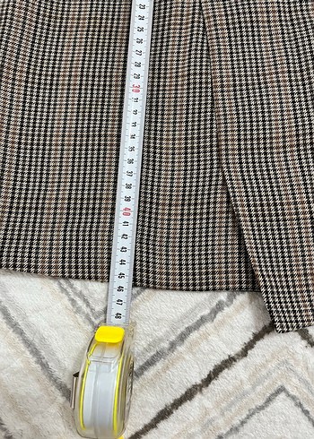 Düğmeli Kahverengi Ekose Mini Etek - Görsel 2