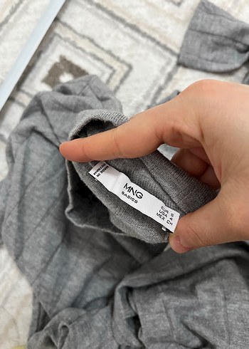 Gri Uzun Kollu Triko Kadın Elbise - Görsel 5