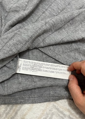 Gri Uzun Kollu Triko Kadın Elbise - Görsel 6