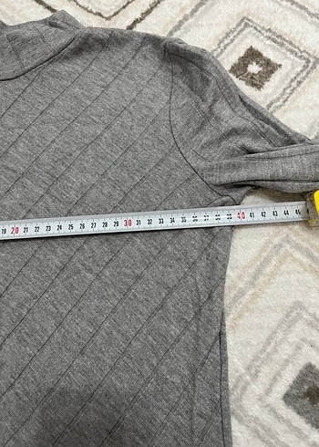 Gri Uzun Kollu Triko Kadın Elbise - Görsel 7