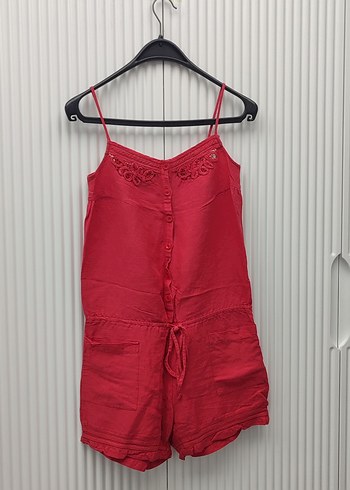 Kırmızı Kısa Tulum - Görsel 3