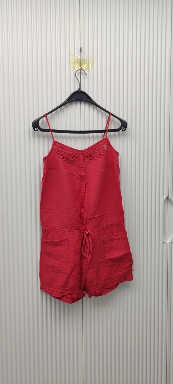 Kırmızı Kısa Tulum - Görsel 3