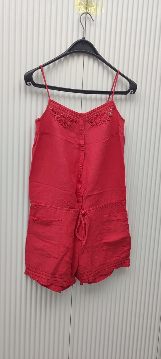 Kırmızı Kısa Tulum - Görsel 4