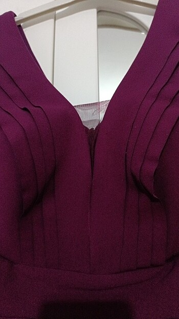 38 Beden bordo Renk Elbise 