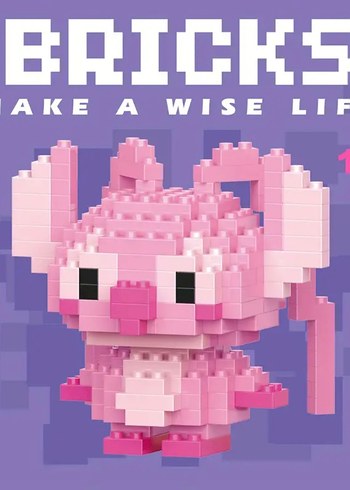 Beden Renk Renkli Disney Lego - Stitch ve Angel Figürleri