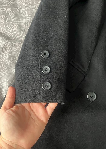 Düğmeli Siyah Kadın Blazer Ceket - Görsel 3