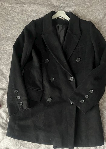 Düğmeli Siyah Kadın Blazer Ceket