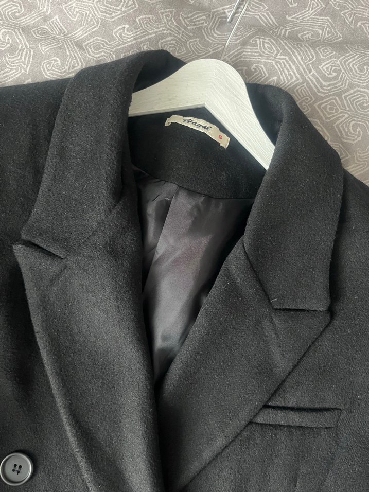 Düğmeli Siyah Kadın Blazer Ceket - Görsel 2