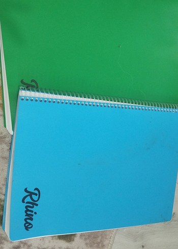 Mavi Spiral Defter Rhino 2 adet kareli 120 sayfa