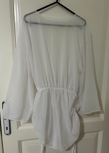 Beyaz Midi Bohem Kadın Elbise - Görsel 2