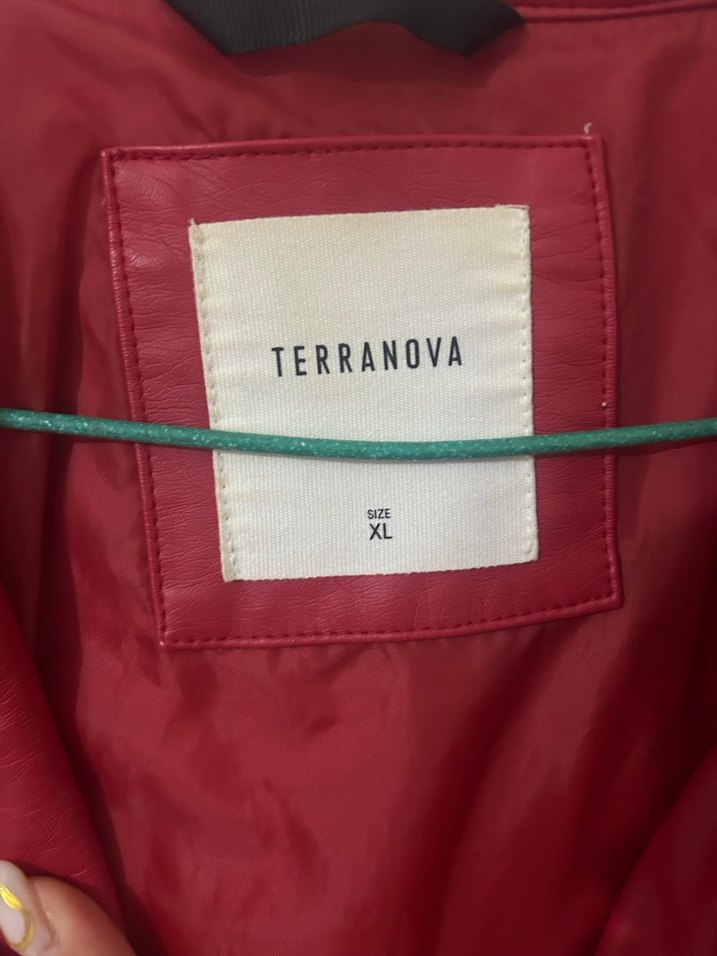 Kırmızı Kadın Deri Ceket - Görsel 2