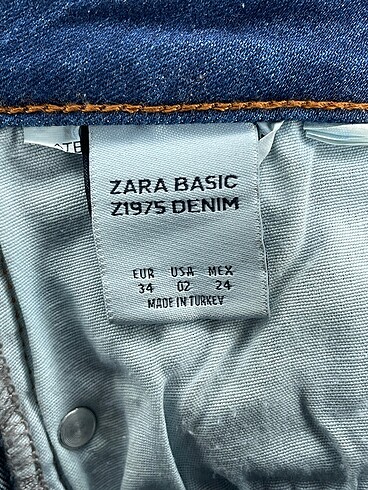 34 Beden mavi Renk Zara Jean / Kot %70 İndirimli.