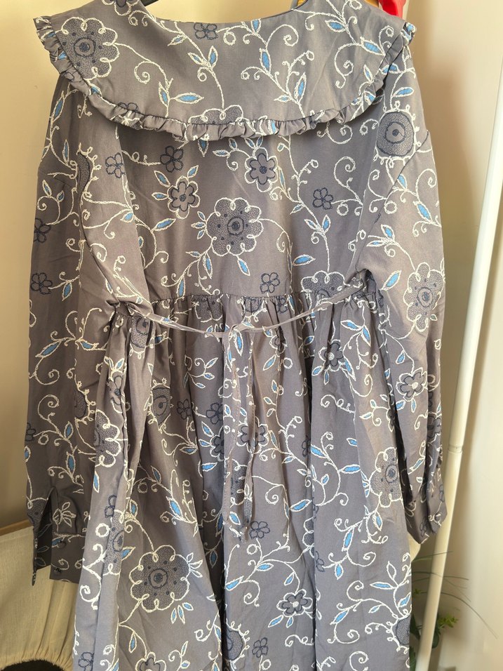 Butik Nakışlı Uzun Kollu Bohem elbise - Görsel 3