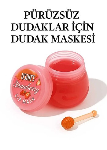 Pürüzsüz Dudaklar için Çilekli Lip Mask - Görsel 2