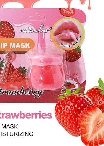 Pürüzsüz Dudaklar için Çilekli Lip Mask - Görsel 3