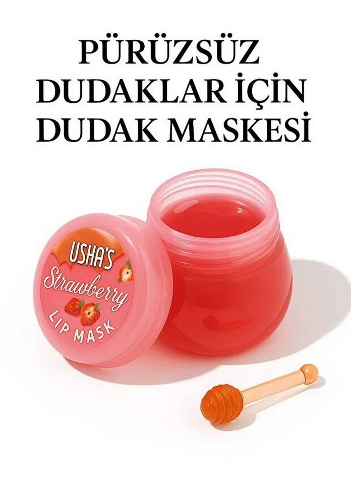Pürüzsüz Dudaklar için Çilekli Lip Mask - Görsel 2