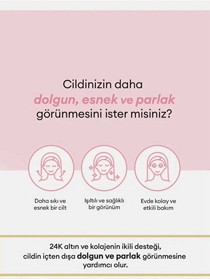 24K Prime Gold Kolajen Hidrojel Maske - Görsel 2