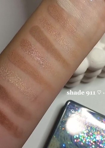 Doğal Nude Gold Tonlar Mat Göz Farı 9 Renk Işıltılı - Görsel 3