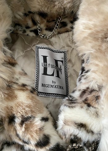 l Beden camel Renk Leopar Desenli Uzun Kadın Suni Kürk