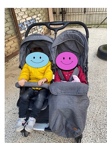 Babyhope İkiz bebek arabası az kullanılmış yenı gıbı