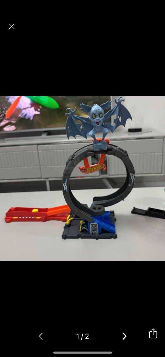 Koyu Gri Hot Wheels yarasa çemberi saldırısı - Görsel 2