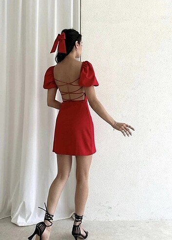 Diğer Kirmizi mini elbise