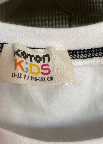 Koton Kız Çocuk Beyaz Kısa Kollu Baskılı Tişört
