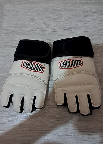Diger Beyaz Deri Boks Eldiveni Velcro