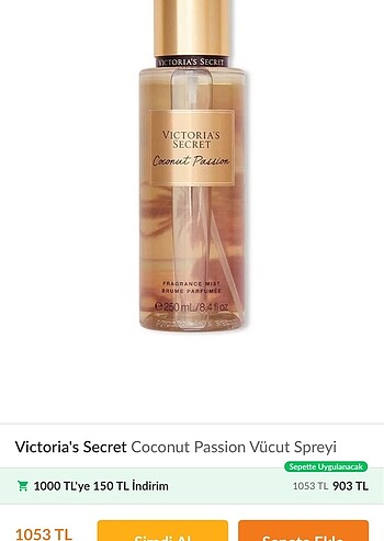 Coconut Passion Vücut Spreyi