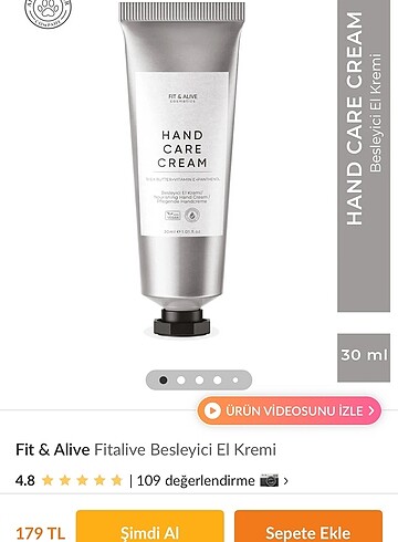 Diğer Fit & Besleyici El Kremi 30 Ml