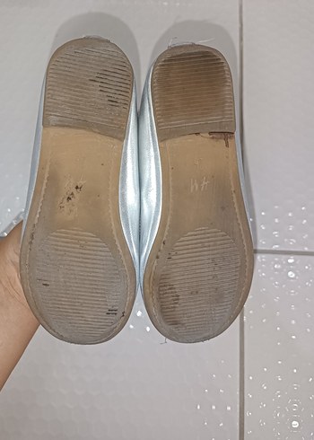 H&M Kız Çocuk Gri Babet Ayakkabı - Görsel 4