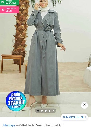 Neways denim trençkot - Görsel 2