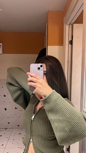 s Beden bershka ikili takım crop dik yaka hırka top