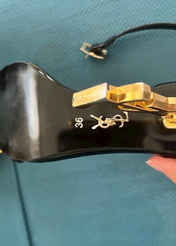 37 Beden siyah Renk Ysl topuklu ayakkabı tek bantlı