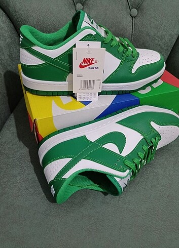 Nike Dunk Low Yeşil Beyaz 