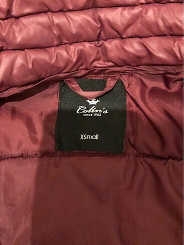 xs Beden bordo Renk Colins Marka Bordo Şişme Mont