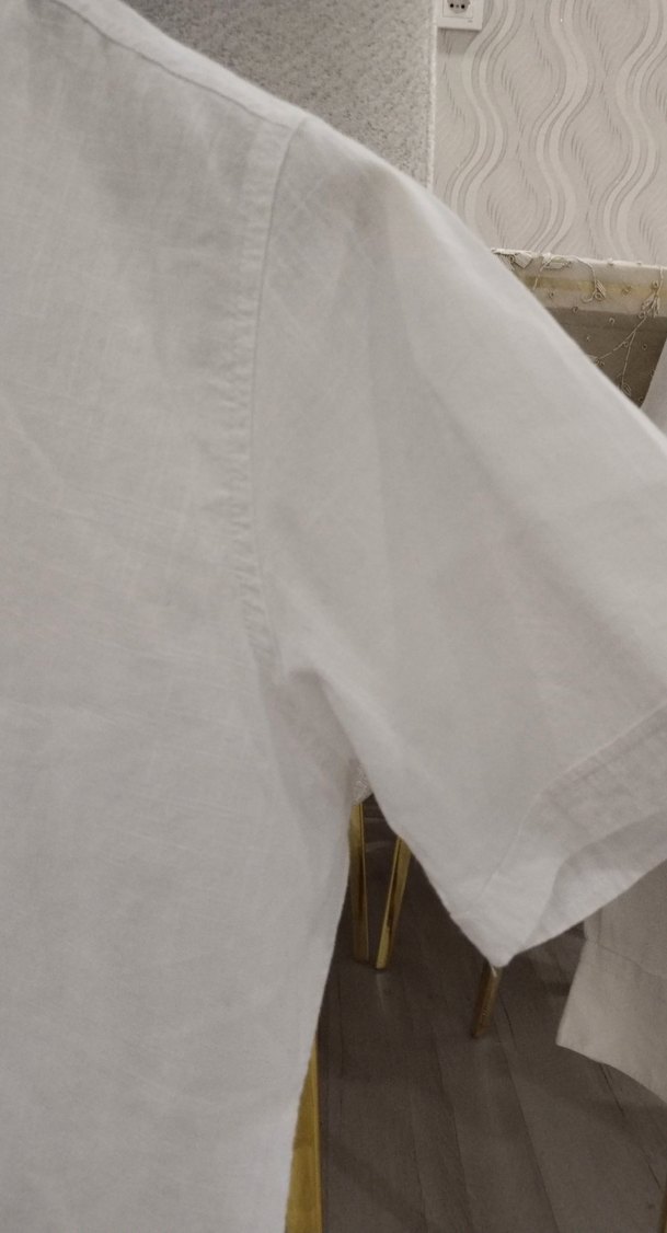 Erkek çocuk Beyaz Kısa Kollu Düğmeli Gömlek - Görsel 3